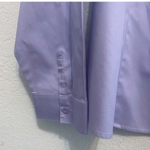 Chico's 3 US XL Women’s  Wrinkle Resistant Long Sleeve Purple Shirt 100% Cotton - Picture 4 of 7